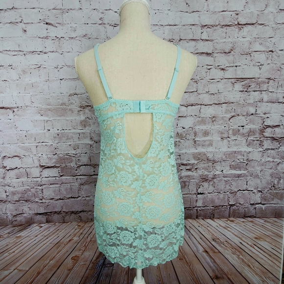 Cassandra Intimates Angel Blue Lace Chemise - Picture 3 of 7